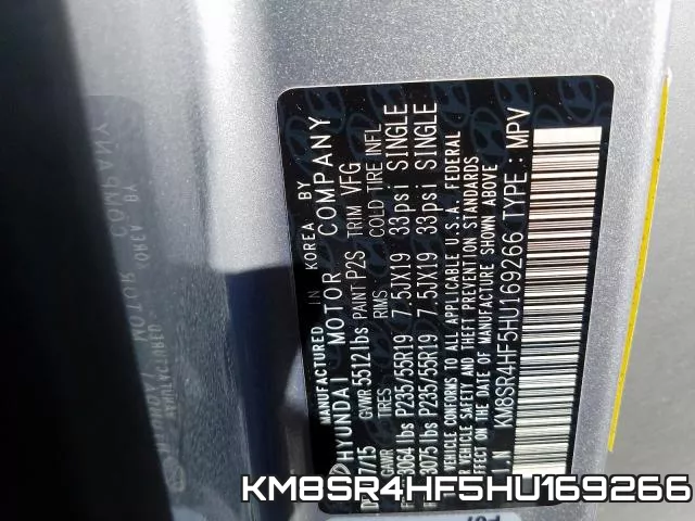 KM8SR4HF5HU169266 фото 2