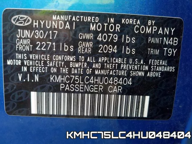 KMHC75LC4HU048404 фото 2