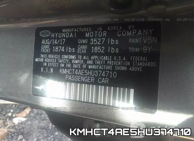 KMHCT4AE5HU374710 фото 10