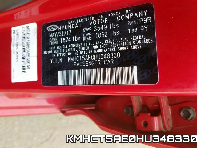 KMHCT5AE0HU348330 фото 2