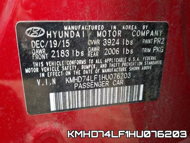 KMHD74LF1HU076203 фото 2