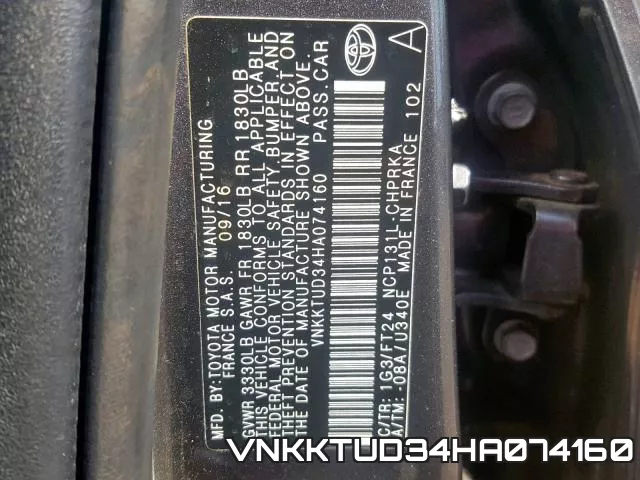 VNKKTUD34HA074160 фото 2