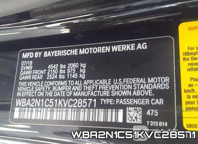 WBA2N1C51KVC28571 фото 10