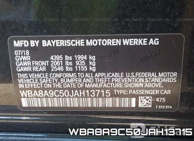 WBA8A9C50JAH13715 фото 10