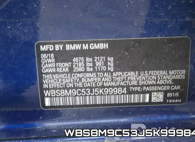 WBS8M9C53J5K99984 фото 10