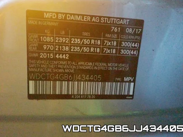 WDCTG4GB6JJ434405 фото 2