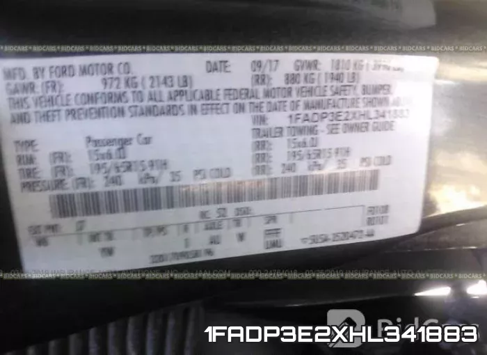 1FADP3E2XHL341883 фото 10