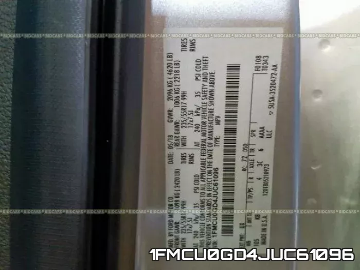 1FMCU0GD4JUC61096 фото 2