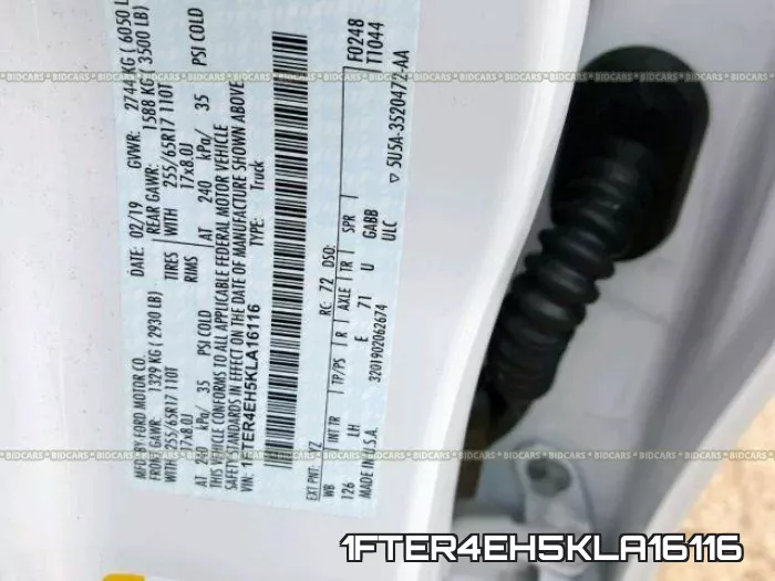 1FTER4EH5KLA16116 фото 2