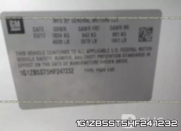 1G1ZB5ST5HF247232 фото 10