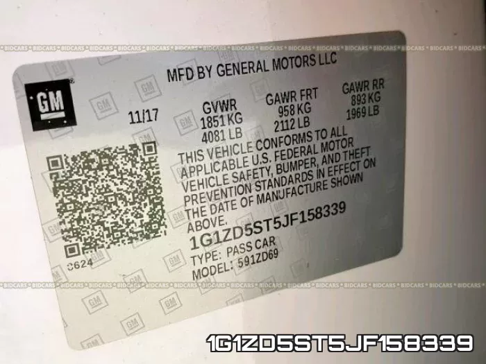1G1ZD5ST5JF158339 фото 2
