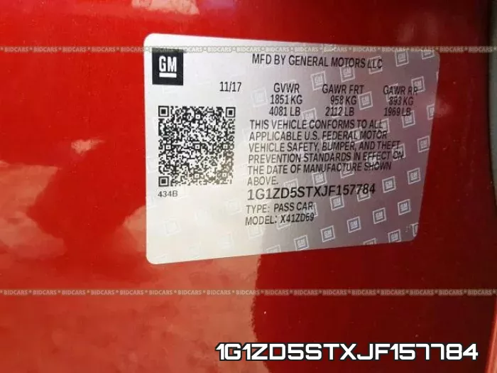 1G1ZD5STXJF157784 фото 2