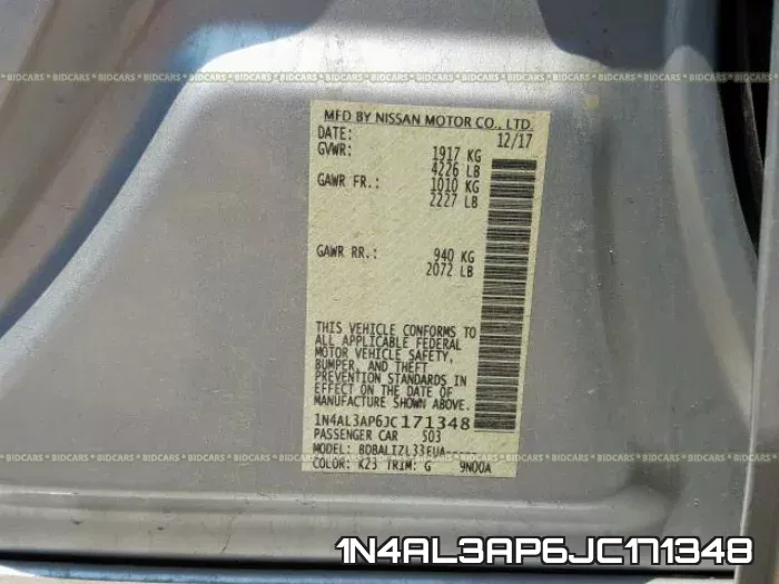 1N4AL3AP6JC171348 фото 2