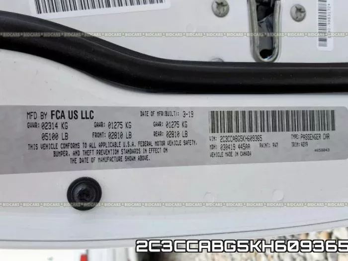 2C3CCABG5KH609365 фото 2