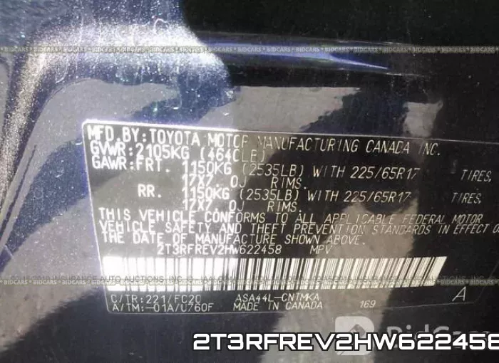 2T3RFREV2HW622458 фото 10