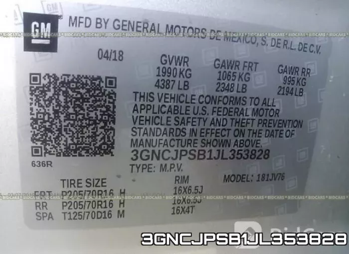 3GNCJPSB1JL353828 фото 10