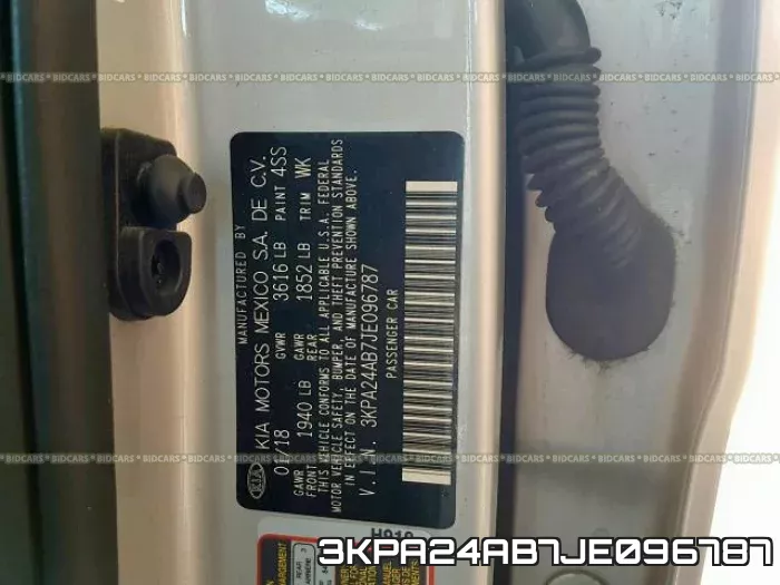 3KPA24AB7JE096787 фото 2
