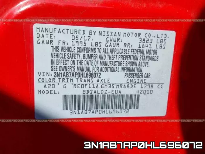 3N1AB7AP0HL696072 фото 2