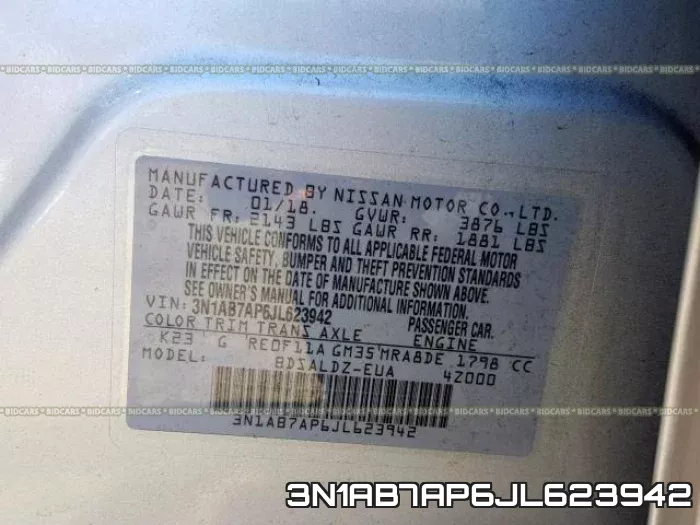 3N1AB7AP6JL623942 фото 2