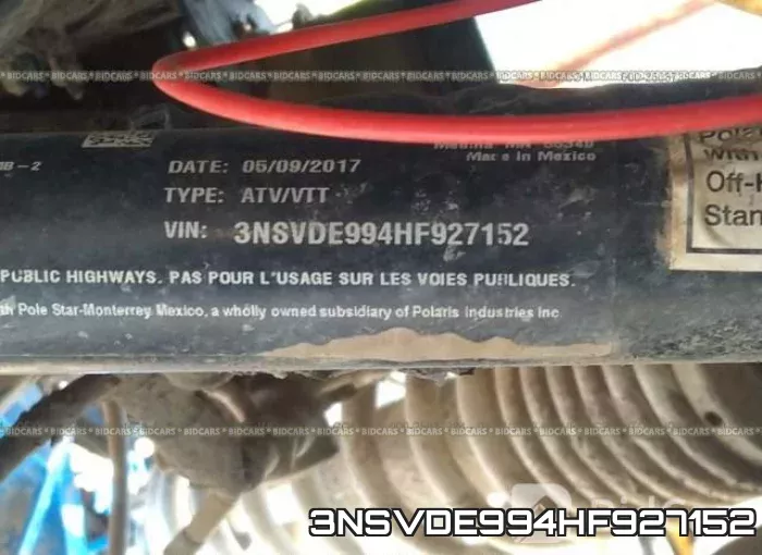 3NSVDE994HF927152 фото 2