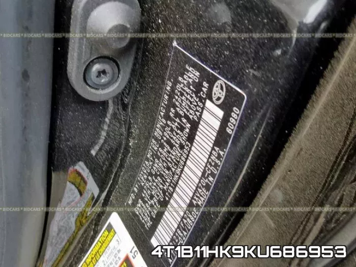 4T1B11HK9KU686953 фото 2