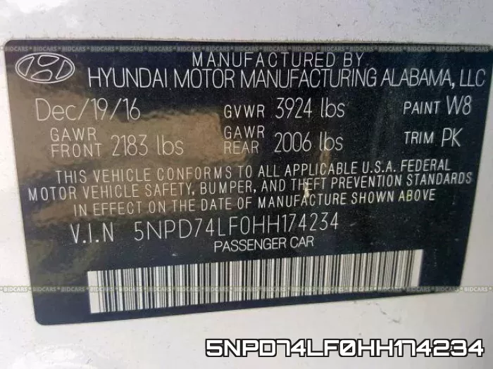 5NPD74LF0HH174234 фото 2