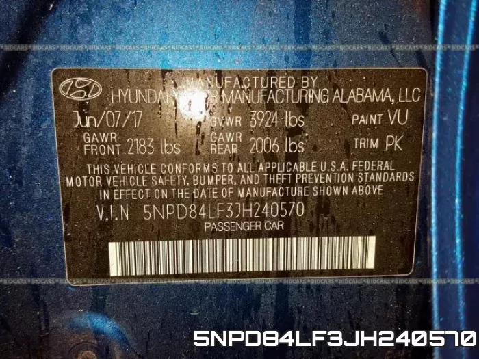 5NPD84LF3JH240570 фото 2