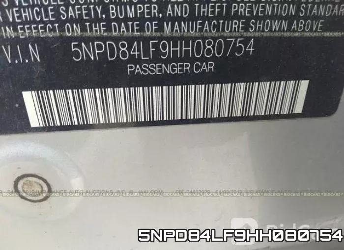 5NPD84LF9HH080754 фото 10