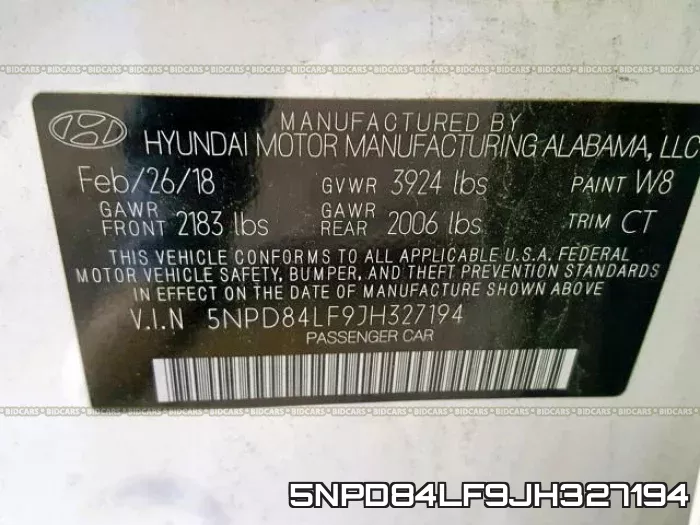 5NPD84LF9JH327194 фото 2