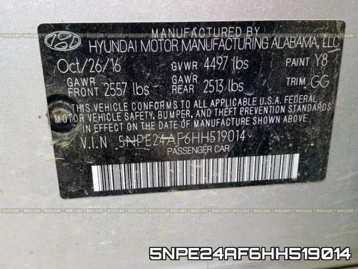 5NPE24AF6HH519014 фото 2