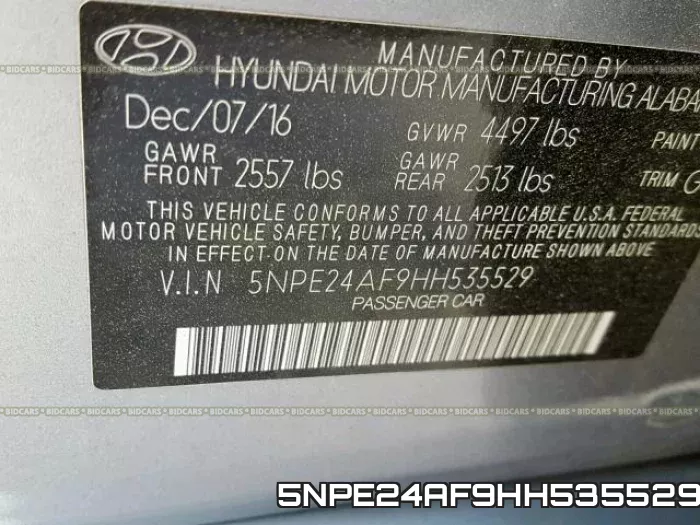 5NPE24AF9HH535529 фото 2