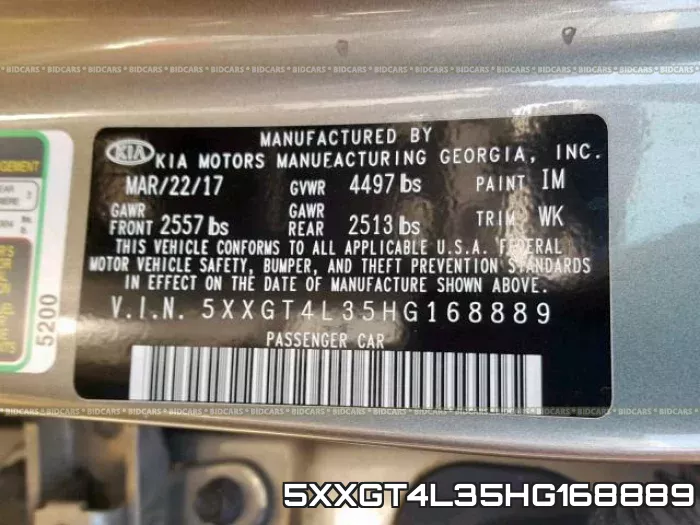 5XXGT4L35HG168889 фото 2