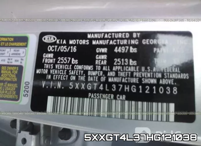5XXGT4L37HG121038 фото 10