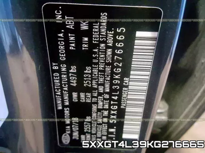 5XXGT4L39KG276665 фото 2