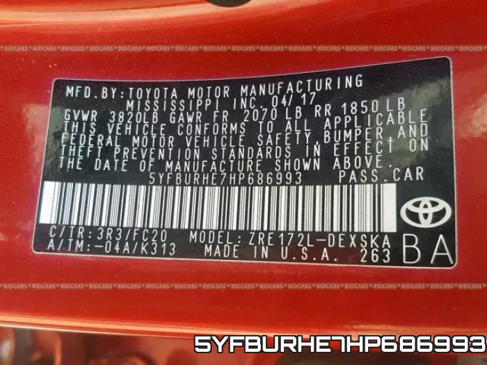 5YFBURHE7HP686993 фото 2