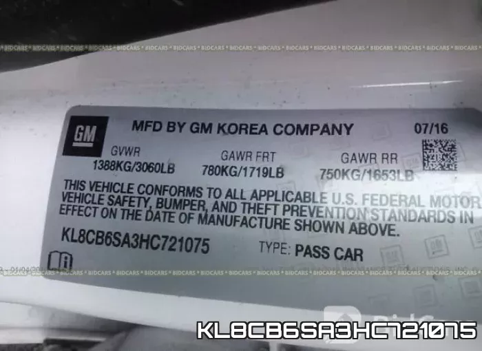 KL8CB6SA3HC721075 фото 10