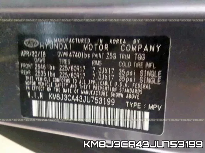 KM8J3CA43JU753199 фото 2