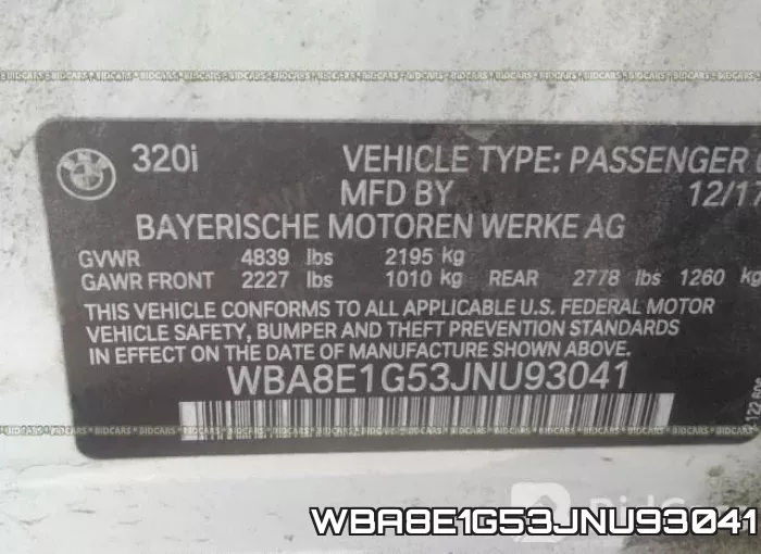 WBA8E1G53JNU93041 фото 10