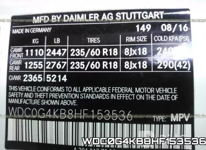 WDC0G4KB8HF153536 фото 20