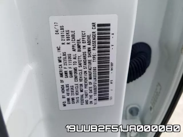 19UUB2F51JA000080 фото 2