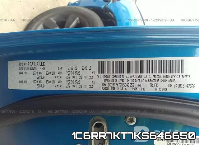 1C6RR7KT7KS646650 фото 10