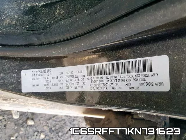 1C6SRFFT7KN731623 фото 2
