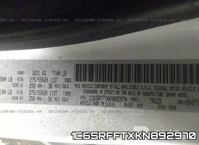 1C6SRFFTXKN892970 фото 10