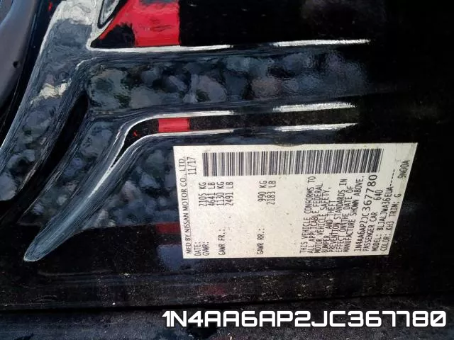 1N4AA6AP2JC367780 фото 2