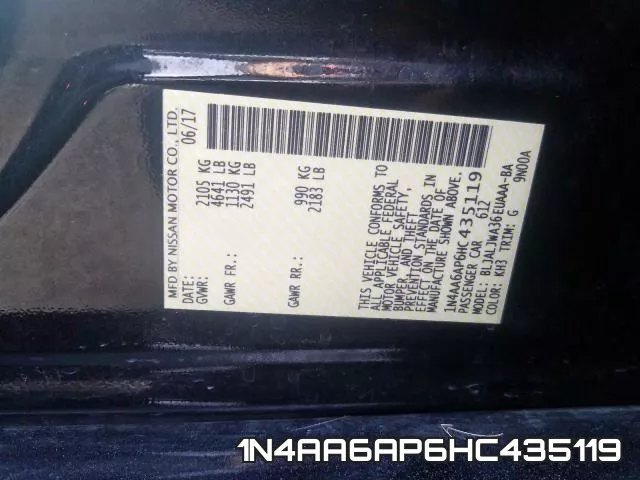 1N4AA6AP6HC435119 фото 2