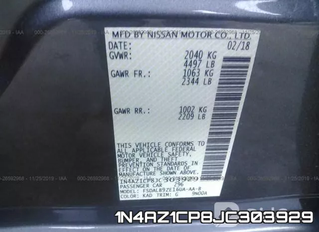 1N4AZ1CP8JC303929 фото 10
