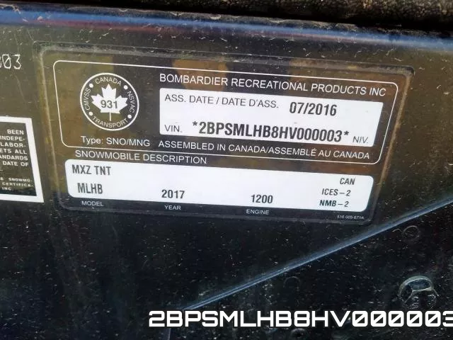 2BPSMLHB8HV000003 фото 2
