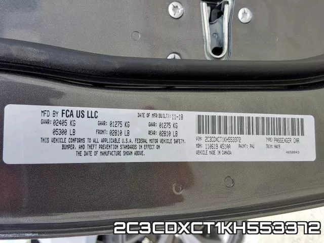 2C3CDXCT1KH553372 фото 2