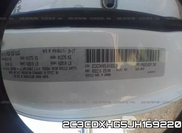 2C3CDXHG5JH169220 фото 10