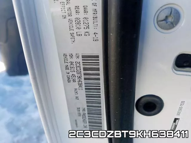 2C3CDZBT9KH638411 фото 2